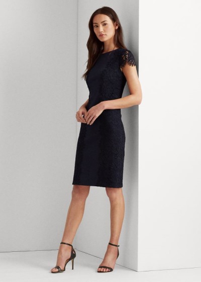 Women's Ralph Lauren Jersey-Lace Cocktail Dresses | 529673BWF